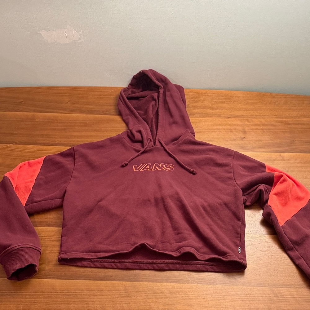 Vans Women's Maroon and Coral Hoodie Sweater